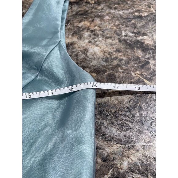 Bill Levkoff Women's Size 10 Blue Sleeveless Long Evening Gown - Picture 11 of 12